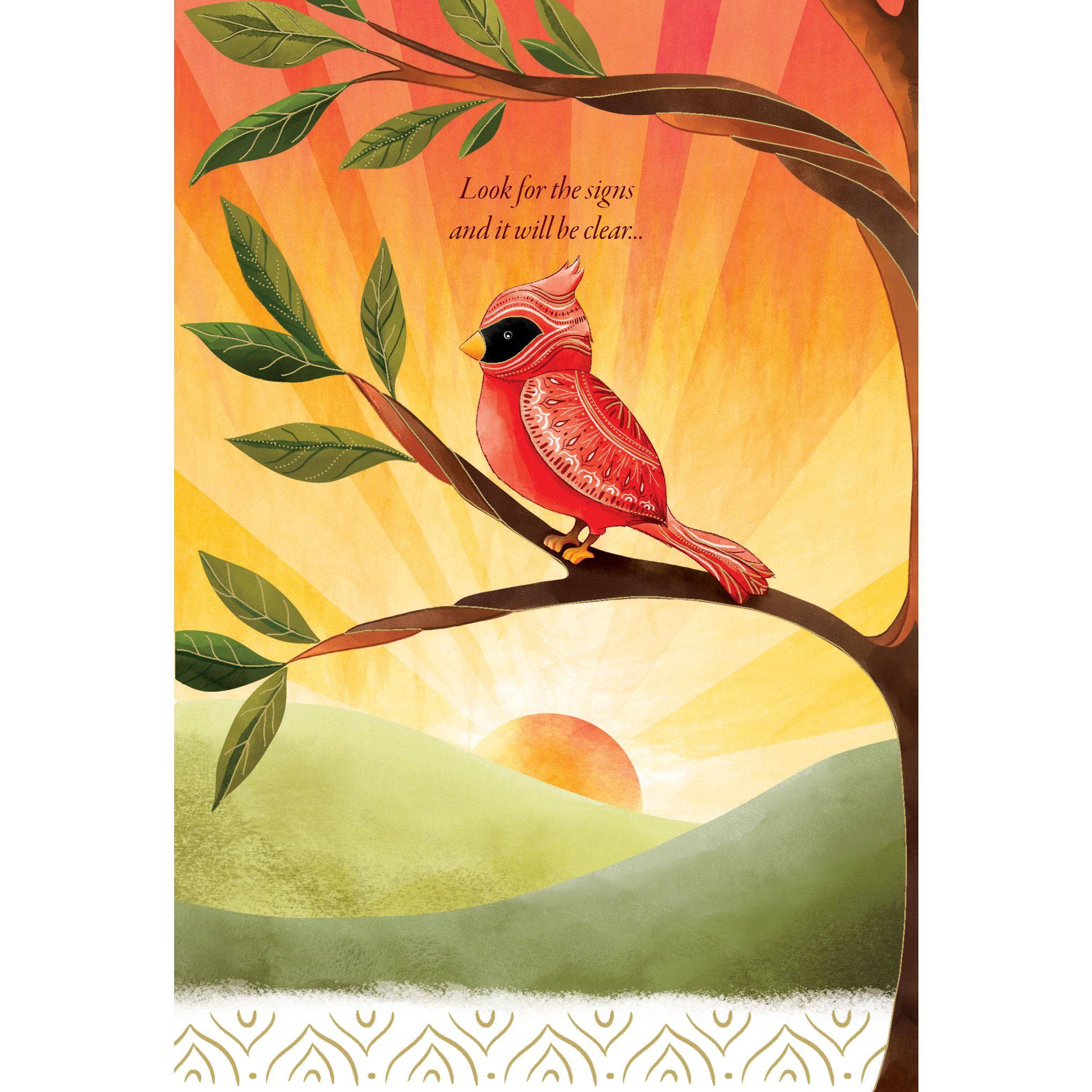 Cardmore Cardinal Sympathy Card featuring elegant red cardinal illustration on a heartfelt sympathy greeting card.